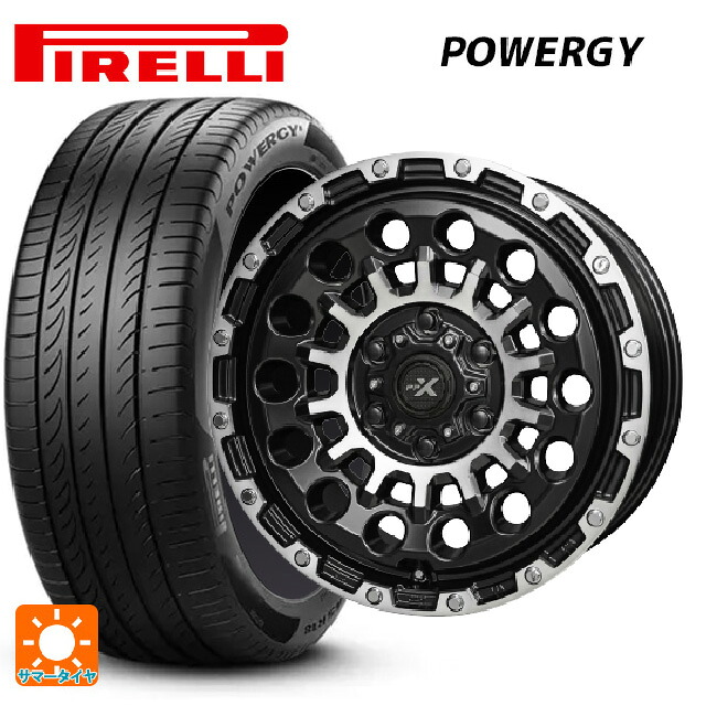 205/65R16 95H ピレリ パワジー 正規品 共豊 PPX GX14 マットブラッククリア×ポリッシュ 16-7J 国産車用 サマータイヤホイール4本セット