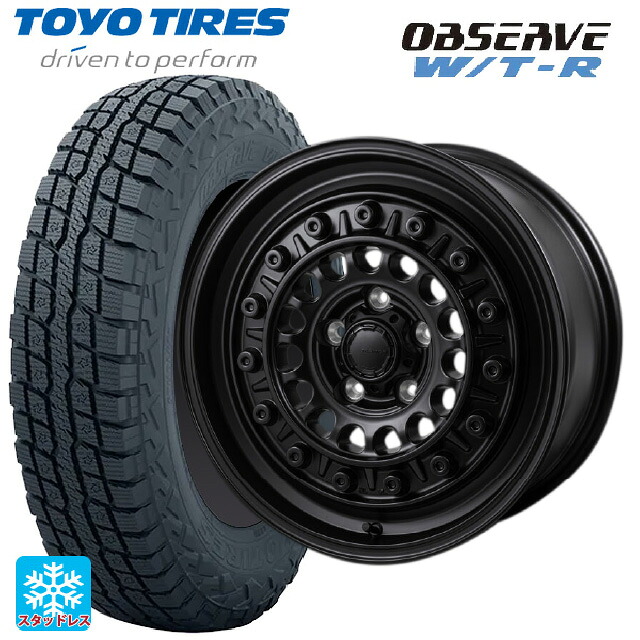 225/70R16 102/99Q トーヨー オブザーブ W/T-R ジャパン三陽 ハイブロック ターマー サテンブラック 16-7J 国産車用 スタッドレスタイヤホイール4本セット
