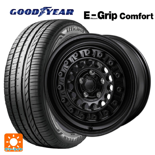 185/60R15 84H グッドイヤー エフィシェントグリップ コンフォート ジャパン三陽 ハイブロック ターマー サテンブラック 15-5.5J 国産車用 サマータイヤホイール4本セット|タイヤホイール専門店コニシタイヤ