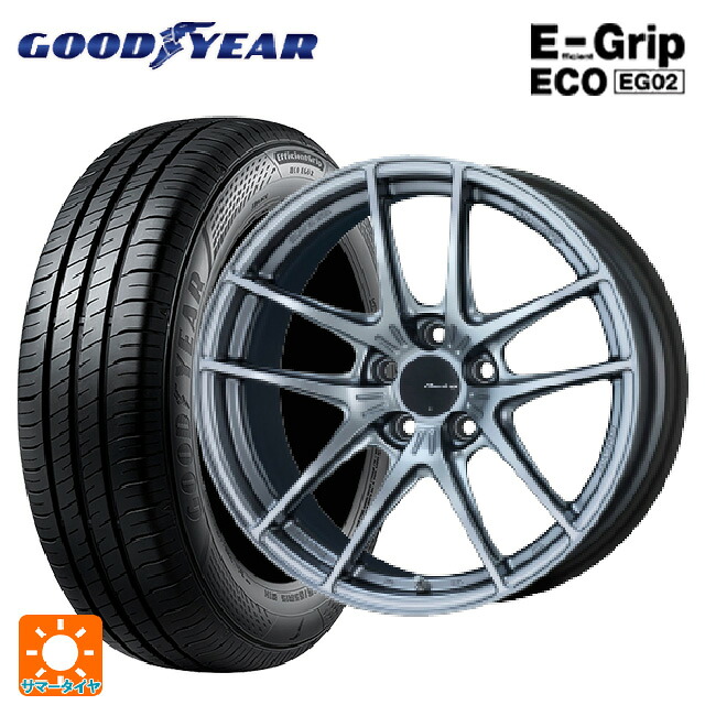225/45R18 95W XL グッドイヤー エフィシェントグリップ エコ EG02 エンケイ レーシング NVR5 SS 18-7.5J 国産車用 サマータイヤホイール4本セット