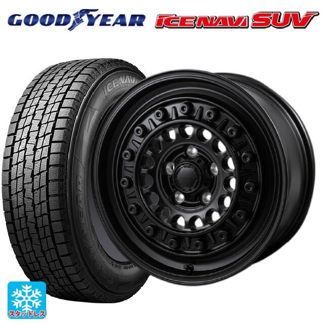 225/65R17 102Q グッドイヤー アイスナビ SUV # ジャパン三陽 ハイブロック ターマー サテンブラック 17-7.5J 国産車用 スタッドレスタイヤホイール4本セット