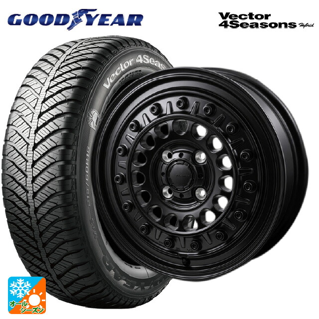 175/65R14 82H グッドイヤー ベクターフォーシーズンズ ハイブリッド ジャパン三陽 ハイブロック ターマー サテンブラック 14-5J 国産車用 オールシーズンタイヤホイール4本セット｜タイヤホイール専門店コニシタイヤ