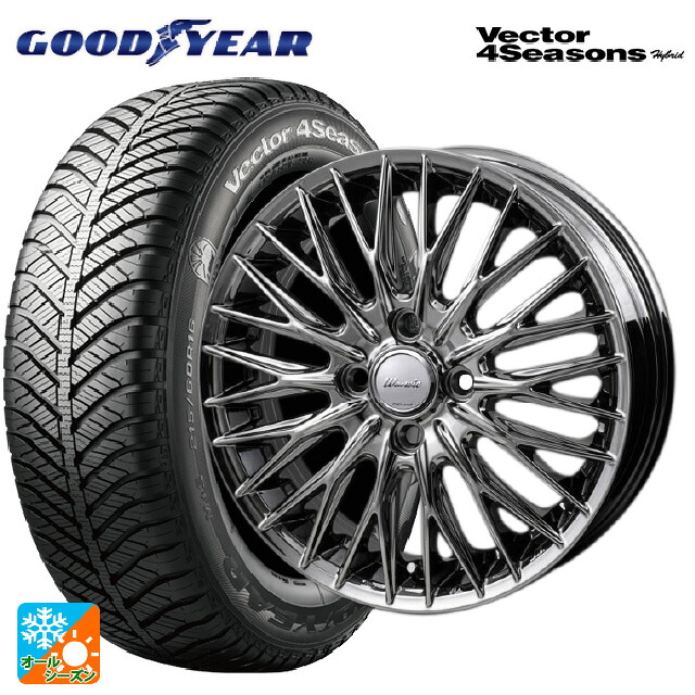 165/60R15 77H グッドイヤー ベクターフォーシーズンズ ハイブリッド ジャパン三陽 ワーウィック クライヴァー SPT 15-4.5J 国産車用 オールシーズンタイヤホイール4本セット|タイヤホイール専門店コニシタイヤ