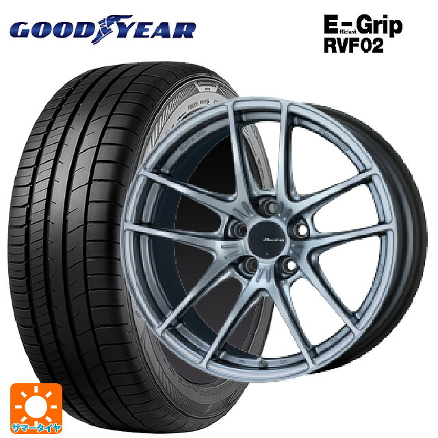 225/55R18 102V XL グッドイヤー エフィシェントグリップ RVF02 エンケイ レーシング NVR5 SS 18-7.5J 国産車用 サマータイヤホイール4本セット