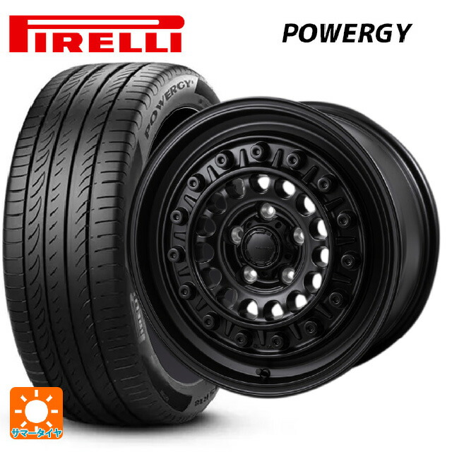225/55R17 97Y ピレリ パワジー 正規品 ジャパン三陽 ハイブロック ターマー サテンブラック 17-7.5J 国産車用 サマータイヤホイール4本セット