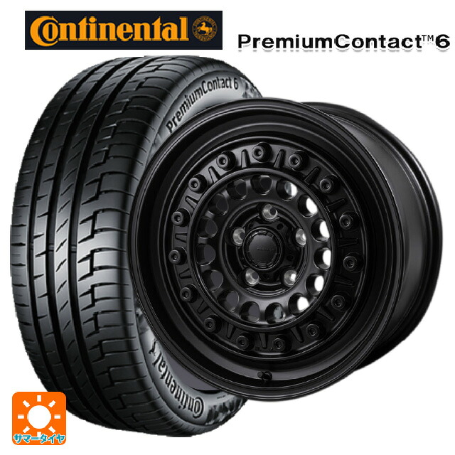 トヨタ シエンタ(10系)用 185/65R15 88H コンチネンタル プレミアムコンタクト 6 正規品 # ジャパン三陽 ハイブロック ターマー サテンブラック 新品サマータイヤホイール 4本セット