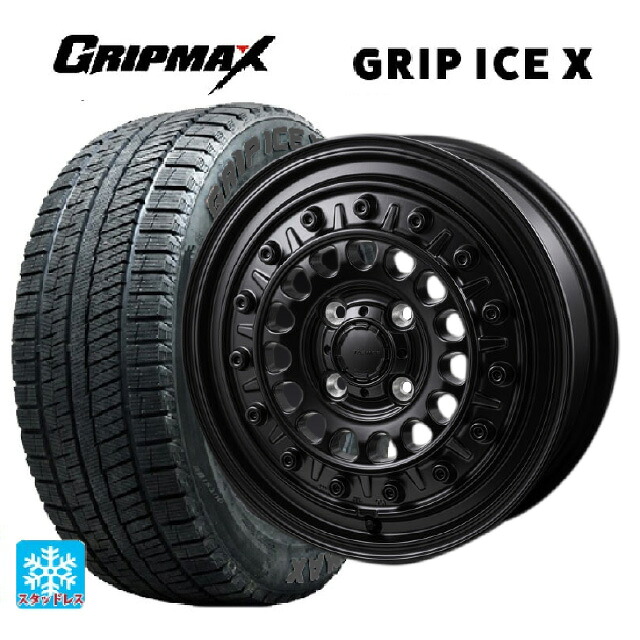 ミツビシ デリカミニ(4WD車)(B3系)用 165/60R15 77Q グリップマックス グリップアイスX ブラックレター ジャパン三陽 ハイブロック ターマー サテンブラック 新品スタッドレスタイヤホイール 4本セット