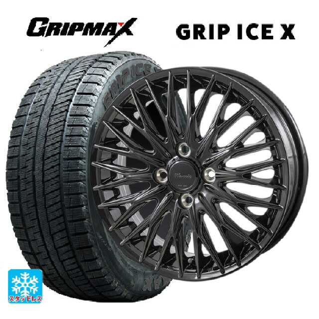 165/65R15 81Q グリップマックス グリップアイスX ブラックレター # ジャパン三陽 ワーウィック クライヴァー グロスブラック 15-4.5J 国産車用 スタッドレスタイヤホイール4本セット｜タイヤホイール専門店コニシタイヤ