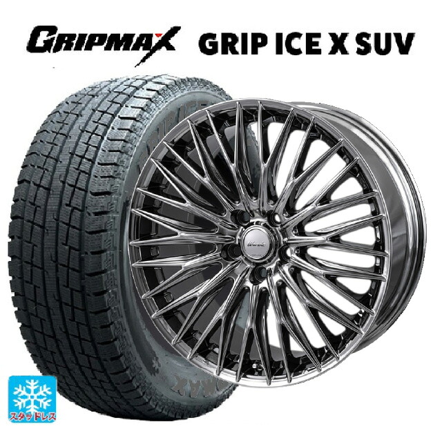 トヨタ bZ4X(11/15系)用 2023年製 235/60R18 107H XL グリップマックス グリップアイスX SUV ブラックレター # ジャパン三陽 ワーウィック クライヴァー SPT 新品スタッドレスタイヤホイール 4本セット