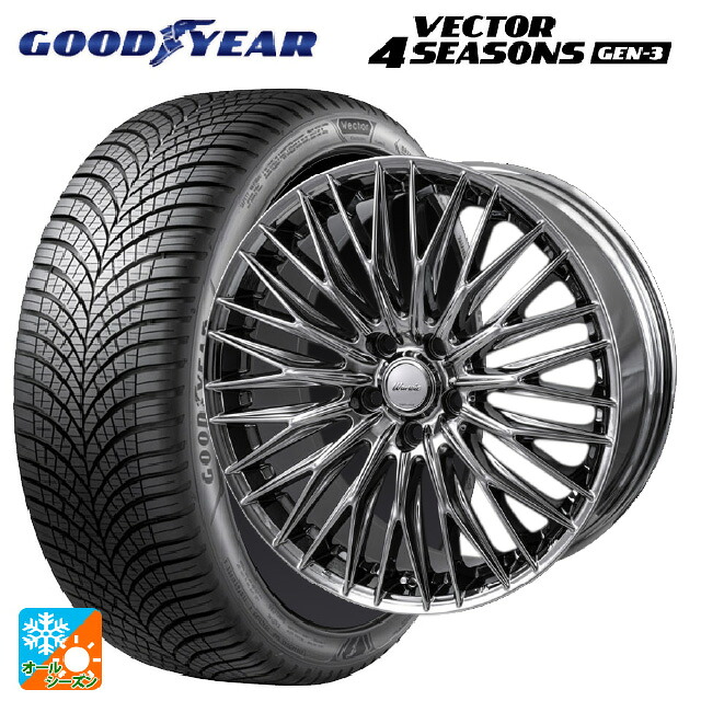 245/45R18 100Y XL グッドイヤー ベクター4シーズンズ ジェン3 ジャパン三陽 ワーウィック クライヴァー SPT 18-7.5J 国産車用 オールシーズンタイヤホイール4本セット