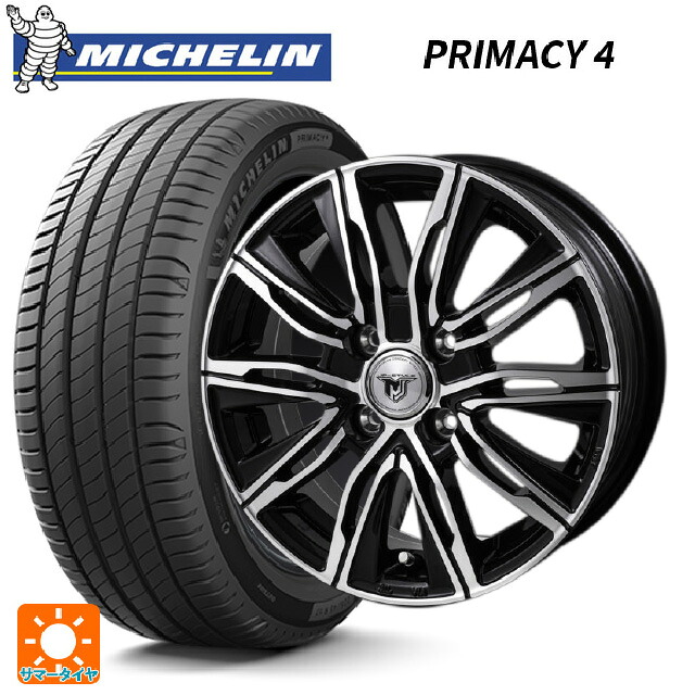 185/65R15 88T ミシュラン 正規品 プライマシー4 ジャパン三陽 ジェイピースタイル エムジェイクロス ブラックメタリックポリッシュ 15-5.5J 国産車用 サマータイヤホイール4本セット