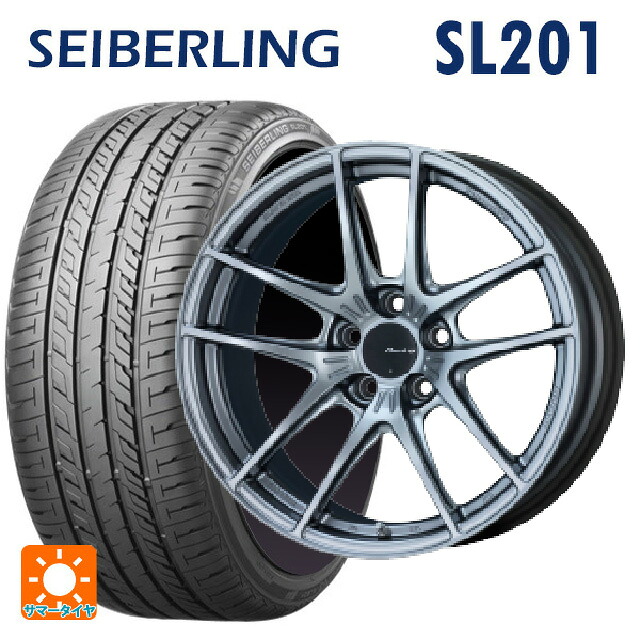スズキ スイフトスポーツ(ZC33S)用 215/35R18 84W XL セイバーリング セイバーリング SL201(ブリヂストン工場生産） エンケイ レーシング NVR5 SS 新品サマータイヤホイール 4本セット