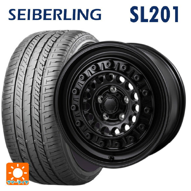 195/60R16 89H セイバーリング セイバーリング SL201(ブリヂストン工場生産） ジャパン三陽 ハイブロック ターマー サテンブラック 16-7J 国産車用 サマータイヤホイール4本セット