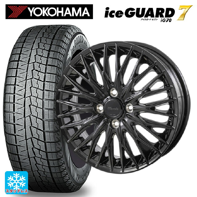 165/55R15 75Q ヨコハマ アイスガード7(IG70) # ジャパン三陽 ワーウィック クライヴァー グロスブラック 15-4.5J 国産車用 スタッドレスタイヤホイール4本セット