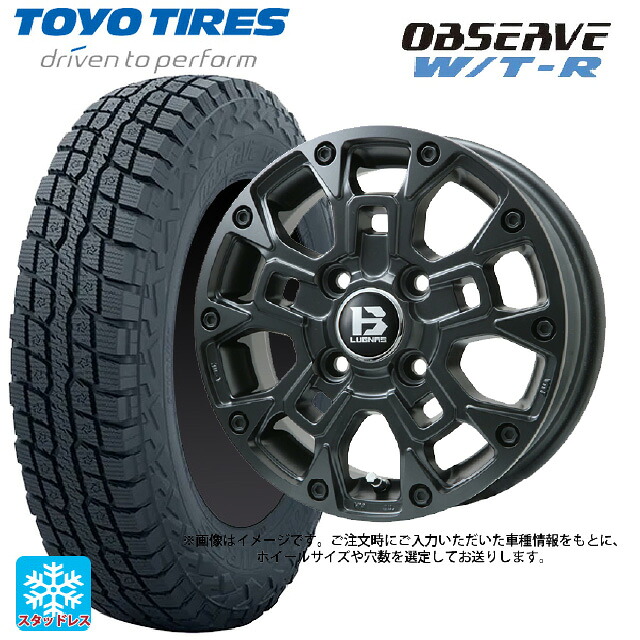 スズキ ジムニーノマド(JC74W)用 225/70R16 102/99Q トーヨー オブザーブ W/T-R ビックウェイ ビーラグナス ビーアールディー マットブラック 新品スタッドレスタイヤホイール 4本セット