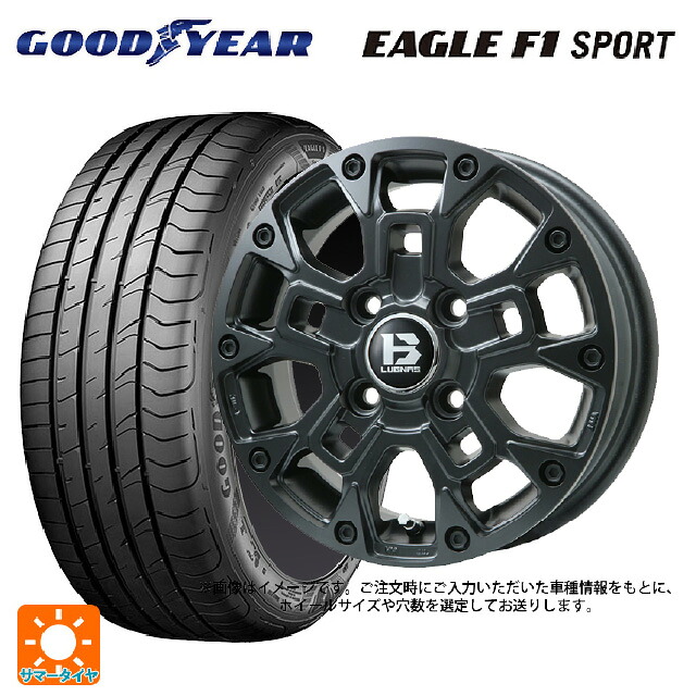 2023年製 235/45R17 94W グッドイヤー イーグルF1 スポーツ # ビックウェイ ビーラグナス ビーアールディー マットブラック 17-7J 国産車用 サマータイヤホイール4本セット
