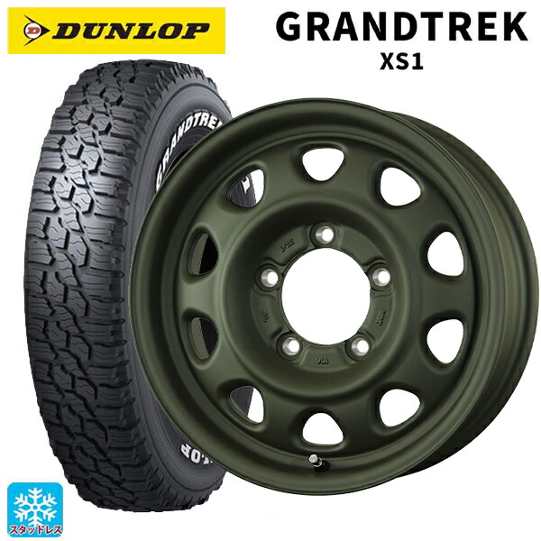 2024年製 215/70R16 100/97N ダンロップ グラントレックXS1 ホワイトレター # トピー ランドフット SWZ OD 16-5.5J 国産車用 スタッドレスタイヤホイール4本セット