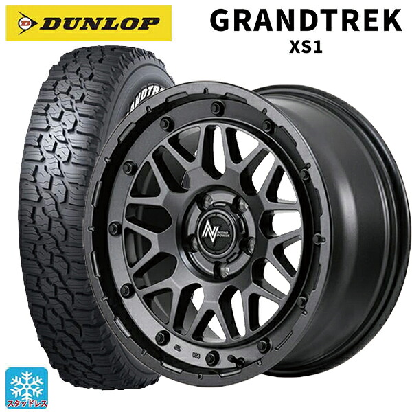 2024年製 215/70R16 100/97N ダンロップ グラントレックXS1 ホワイトレター # エムアイディー ナイトロパワー M29 スティンガー バレルブラック 16-7J 国産車用 スタッドレスタイヤホイール4本セット