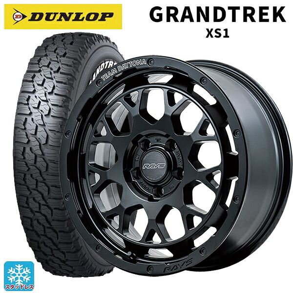 スズキ ジムニー(64系)用 215/70R16 100/97N ダンロップ グラントレックXS1 ホワイトレター レイズ チームデイトナ M9+ # BOJ 新品スタッドレスタイヤホイール 5本セット|タイヤホイール専門店コニシタイヤ