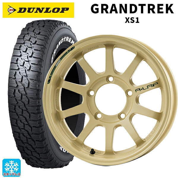 2024年製 215/70R16 100/97N ダンロップ グラントレックXS1 ホワイトレター # レイズ A LAP J デザートエディション MI 16-5.5J 国産車用 スタッドレスタイヤホイール4本セット