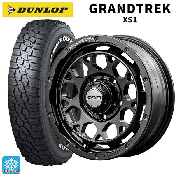 2024年製 215/70R16 100/97N ダンロップ グラントレックXS1 ホワイトレター # レイズ チームデイトナ M9+ スペックm AOJ 16-7J 国産車用 スタッドレスタイヤホイール4本セット
