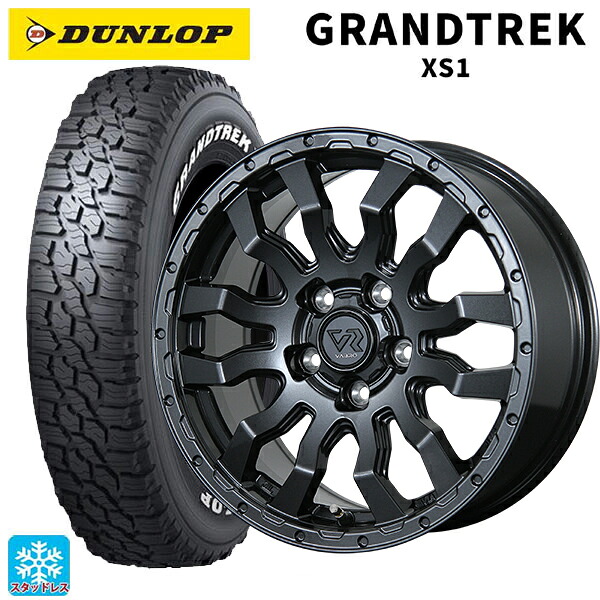 2024年製 215/70R16 100/97N ダンロップ グラントレックXS1 ホワイトレター # トピー ヴァブロ RR-01 # GM 16-7J 国産車用 スタッドレスタイヤホイール4本セット