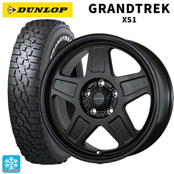 2024年製 215/70R16 100/97N ダンロップ グラントレックXS1 ホワイトレター # トピー ランドフット GWD # R/B 16-7J 国産車用 スタッドレスタイヤホイール4本セット