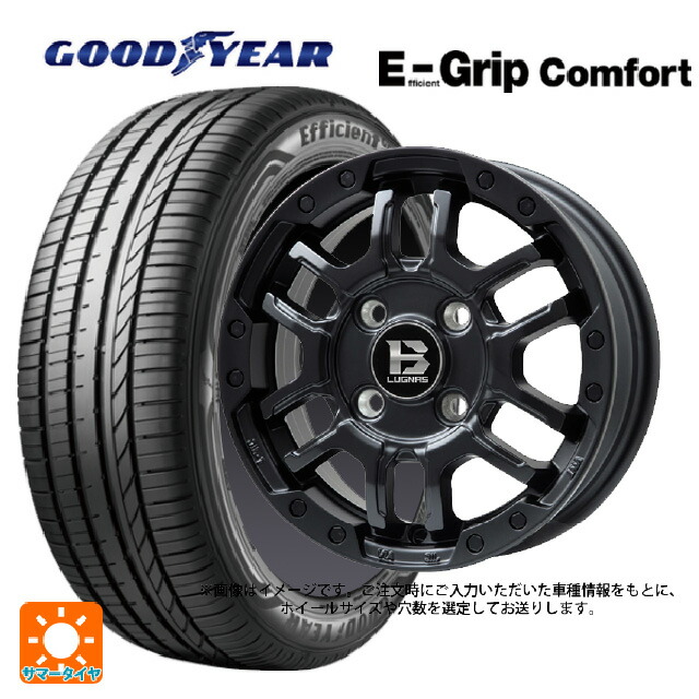 195/45R17 81W グッドイヤー エフィシェントグリップ コンフォート ビックウェイ ビーラグナス エフアールディー マットブラック 17-7J 国産車用 サマータイヤホイール4本セット
