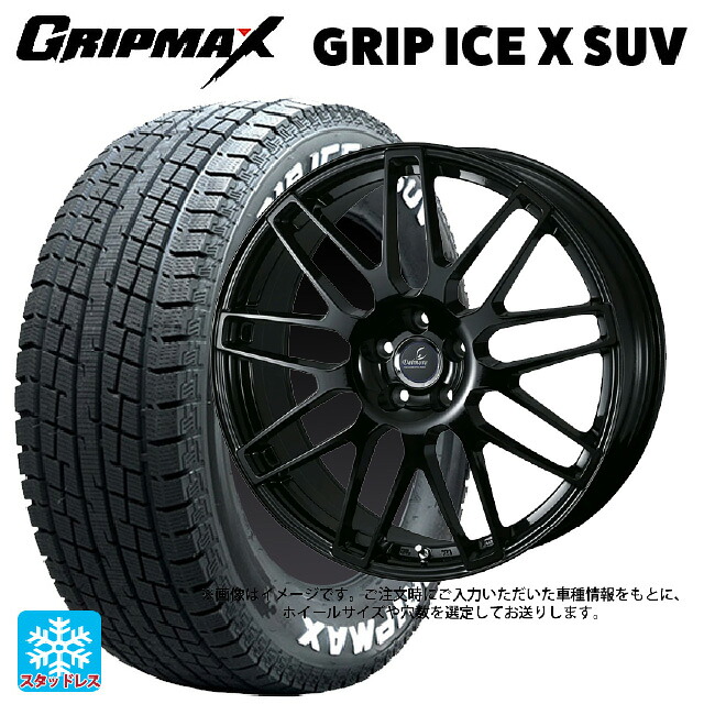 トヨタ ランドクルーザー250(250系)用 265/60R20 115T XL グリップマックス グリップアイスX SUV ホワイトレター ウェッズ デルモア LC.S グロスブラック 新品スタッドレスタイヤホイール 4本セット