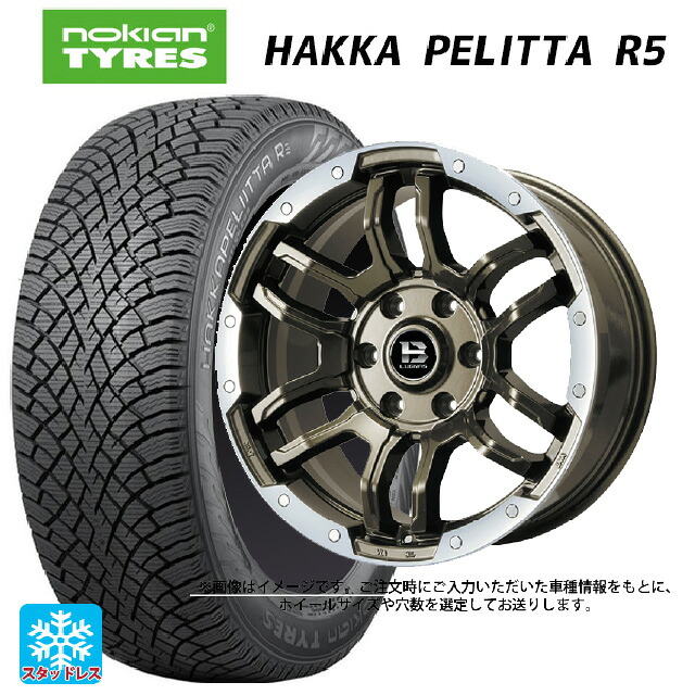 205/55R17 95R XL ノキアン ハッカペリッタR5 ビックウェイ ビーラグナス エフアールディー ブロンズリムポリッシュ 17-7J 国産車用 スタッドレスタイヤホイール4本セット