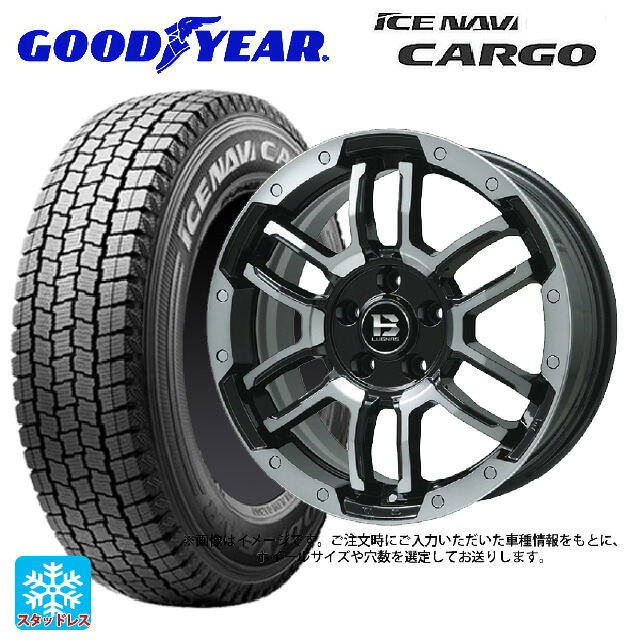 スズキ ジムニーノマド(JC74W)用 195/80R15 107/105N グッドイヤー アイスナビ カーゴ # ビックウェイ ビーラグナス エフアールディー ブラックポリッシュ/ブラッククリア 新品スタッドレスタイヤホイール 4本セット