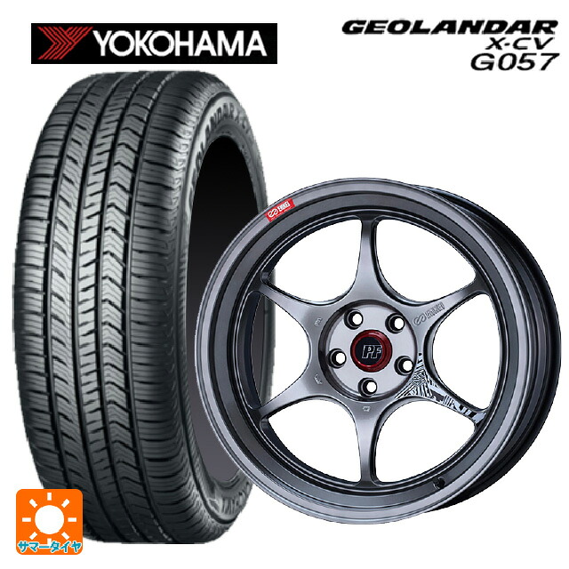 235/55R19 105W XL ヨコハマ ジオランダー X-CV G057 正規品 エンケイ パフォーマンスライン PF06 ハイパーシルバー 19-8.5J 国産車用 サマータイヤホイール4本セット