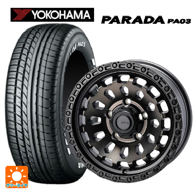215/65R16 109/107S ヨコハマ パラダ PA03 ホワイトレター 4&times;4エンジニアリング エアーG VULCAN ゴーストエディション ゴーストエディション 16-6J 国産車用 サマータイヤホイール4本セット｜タイヤホイール専門店コニシタイヤ 113,180円