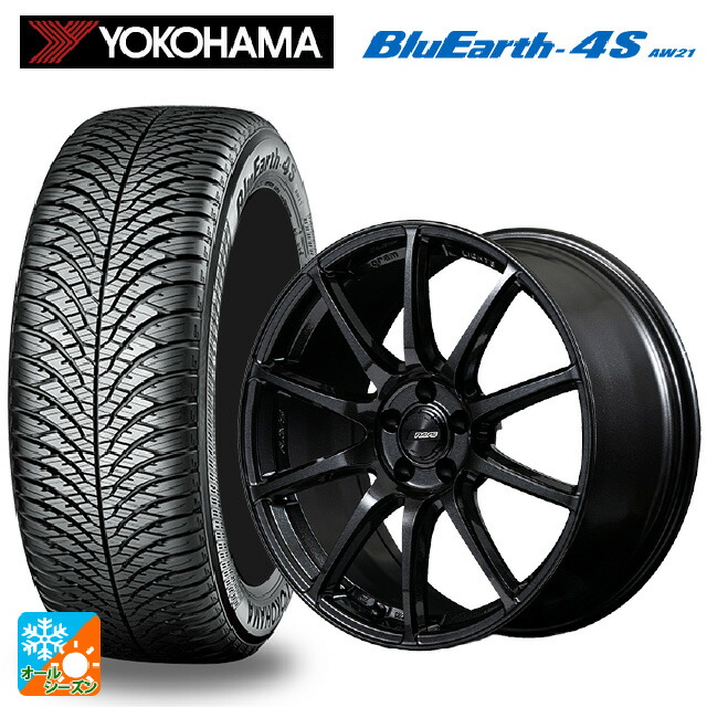 225/50R18 99W XL ヨコハマ ブルーアース4S AW21 # レイズ グラムライツ 57TR 6XZ 18-7.5J 国産車用 オールシーズンタイヤホイール4本セット|タイヤホイール専門店コニシタイヤ