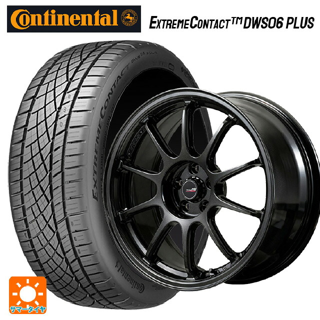 2024年製 225/50R18 95W コンチネンタル エクストリームコンタクト DWS06プラス 正規品 # エムアイディー MIDレーシング R10 エボ BLM 18-8.5J 国産車用 サマータイヤホイール4本セット｜タイヤホイール専門店コニシタイヤ