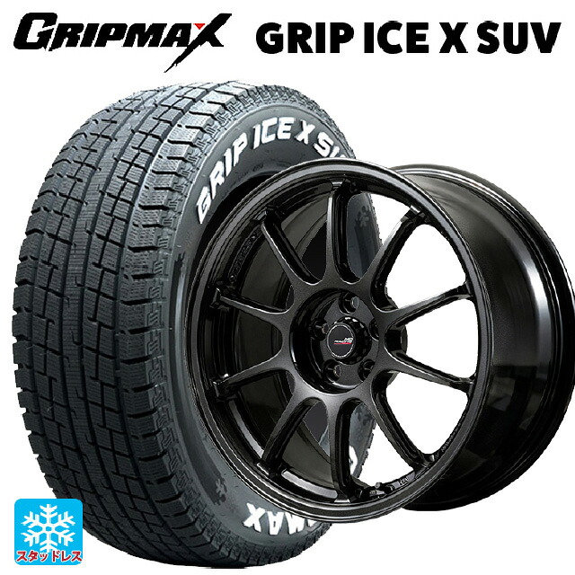 2024年製 225/60R18 104H XL グリップマックス グリップアイスX SUV ホワイトレター # エムアイディー MIDレーシング R10 エボ BLM 18-8.5J 国産車用 スタッドレスタイヤホイール4本セット｜タイヤホイール専門店コニシタイヤ