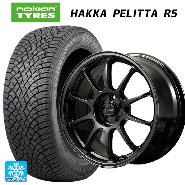 225/45R18 95T XL ノキアン ハッカペリッタR5 エムアイディー MIDレーシング R10 エボ BLM 18-8.5J 国産車用 スタッドレスタイヤホイール4本セット
