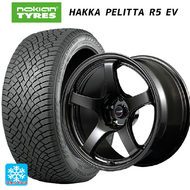 トヨタ bZ4X(11/15系)用 235/60R18 107R XL ノキアン ハッカペリッタR5 EV エムアイディー MIDレーシング R50 エボ BLM 新品スタッドレスタイヤホイール 4本セット