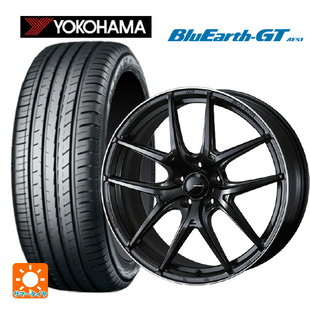225/45R19 96W XL ヨコハマ ブルーアースGT AE51 ウェッズ ウェッズスポーツ SA 01R METAL BLACK/F 19-8.5J 国産車用 サマータイヤホイール4本セット
