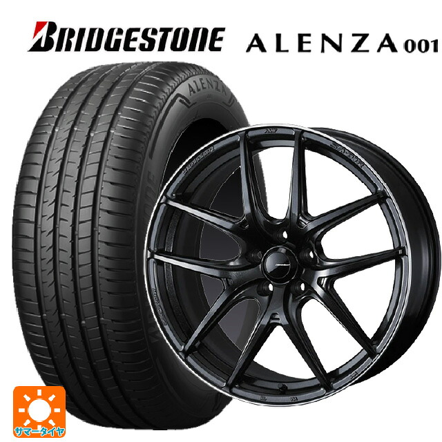 235/55R19 105W XL ブリヂストン アレンザ001 正規品 ウェッズ ウェッズスポーツ SA 01R METAL BLACK/F 19-8J 国産車用 サマータイヤホイール4本セット