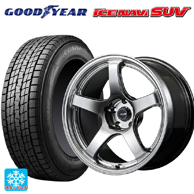 235/65R18 106Q グッドイヤー アイスナビ SUV エムアイディー MIDレーシング R50 エボ HSI 18-8.5J 国産車用 スタッドレスタイヤホイール4本セット