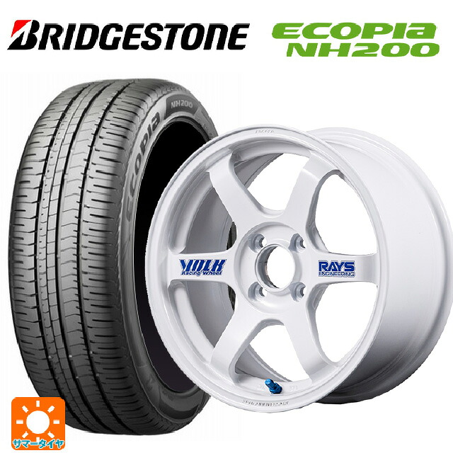 195/50R16 84V ブリヂストン エコピア NH200 正規品 レイズ ボルクレーシング TE37 ソニック 30TH ステッカーバージョン WH 16-6J 国産車用 サマータイヤホイール4本セット｜タイヤホイール専門店コニシタイヤ
