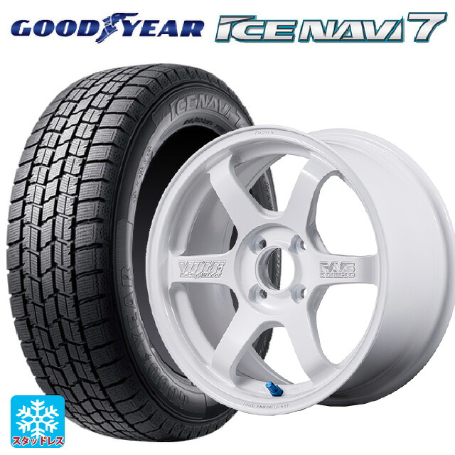 2025年製 185/55R16 83Q グッドイヤー アイスナビ7(数量限定) # レイズ ボルクレーシング TE37 ソニック 30TH マシニングバージョン WH 16-6J 国産車用 スタッドレスタイヤホイール4本セット