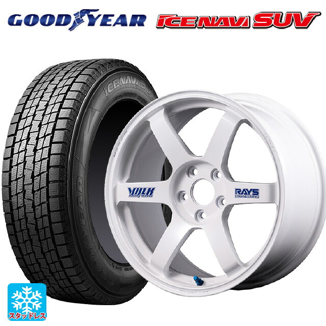 225/65R17 102Q グッドイヤー アイスナビ SUV # レイズ ボルクレーシング TE37サーガ S-プラス 30TH ステッカーバージョン WH 17-7J 国産車用 スタッドレスタイヤホイール4本セット