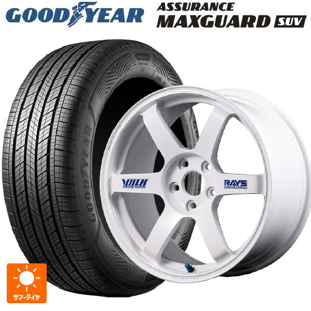 215/50R18 92V グッドイヤー アシュアランス マックスガード SUV レイズ ボルクレーシング TE37サーガ S-プラス 30TH ステッカーバージョン WH 18-8J 国産車用 サマータイヤホイール4本セット