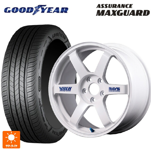 245/45R19 102W XL グッドイヤー アシュアランス マックスガード レイズ ボルクレーシング TE37サーガ S-プラス 30TH ステッカーバージョン WH 19-8.5J 国産車用 サマータイヤホイール4本セット|タイヤホイール専門店コニシタイヤ