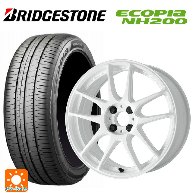 195/60R17 90H ブリヂストン エコピア NH200 正規品 ワーク エモーション CR至極 ICW 17-7J 国産車用 サマータイヤホイール4本セット