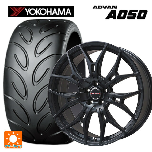 225/40R18 88W ヨコハマ アドバン A050 コンパウンド M 正規品 ビックウェイ レイシーン プラバ 7M セミグロスブラック 18-7J 国産車用 サマータイヤホイール4本セット｜タイヤホイール専門店コニシタイヤ