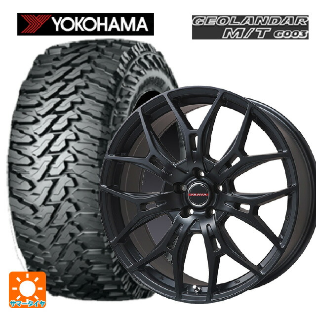 225/70R16 103S ヨコハマ ジオランダー M/T G003 正規品 # ビックウェイ レイシーン プラバ 7M セミグロスブラック 16-6.5J 国産車用 サマータイヤホイール4本セット｜タイヤホイール専門店コニシタイヤ