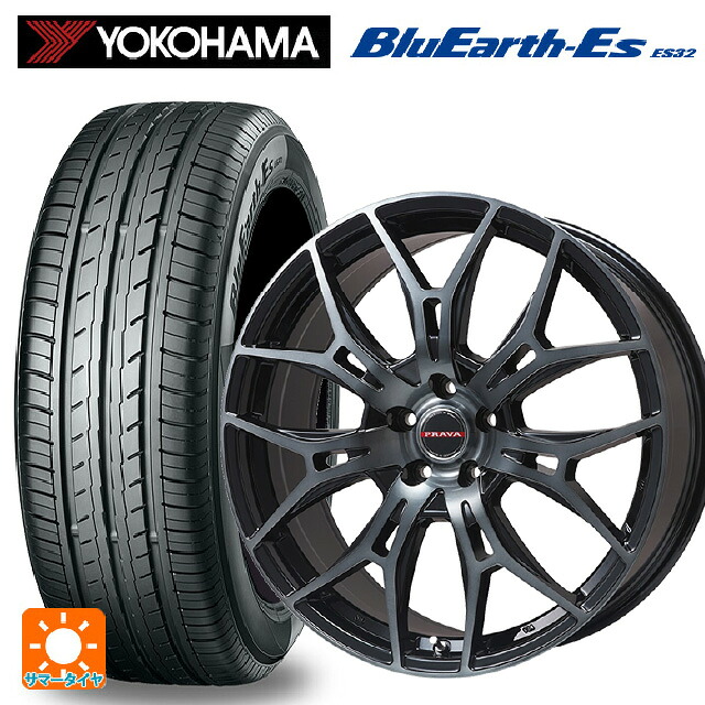 215/45R18 93W ヨコハマ ブルーアースEs ES32 ビックウェイ レイシーン プラバ 7M ブラッククリア 18-7J 国産車用 サマータイヤホイール4本セット｜タイヤホイール専門店コニシタイヤ 234,020円